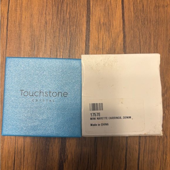 Touchstone Crystal Denim Blue Earrings - Picture 2 of 2